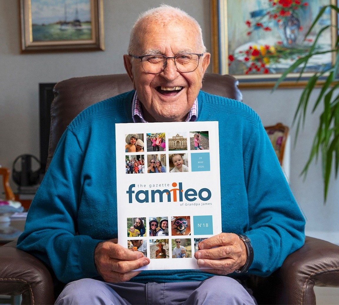 Smiling grandfather