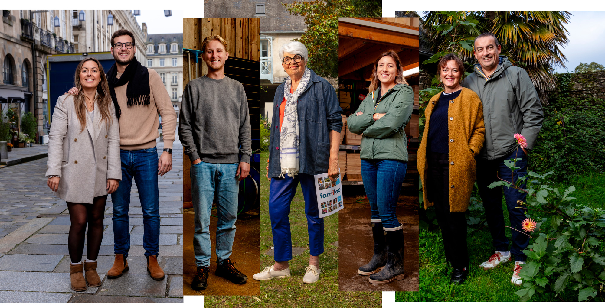 Photo famille avec une gazette famileo