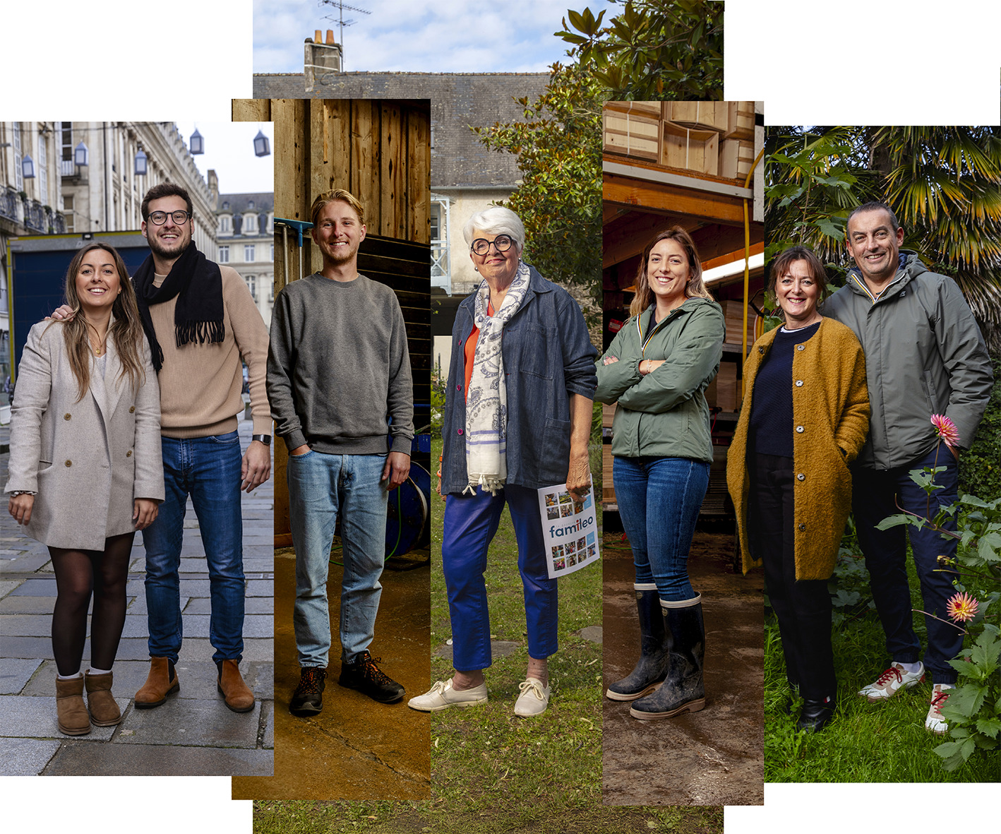Photo famille avec une gazette famileo